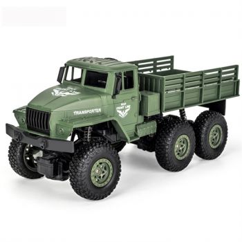 JJR/C 1:18 2.4Ghz 4 Channel Remote Control Dongfeng 7 Six-wheeled Armor Truck Vehicle Toy(Green)