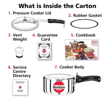 Hawkins Classic 2L Aluminium pressure cooker 