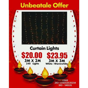 Diwali Curtain Light -3M X 3M