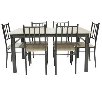 SUNGATE 7PCE METAL DINING SET