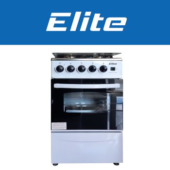 Elite 4 Burner Gas Stove with Oven (KZ-560-WH) 