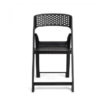 Flap Folding Chair - Black 