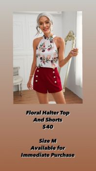 Floral Halter top & Shorts