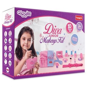 Funskool Giggles Diva Jr. Makeup Kit, Safe, Nontoxic, Roleplay Kit, Girls 3y+