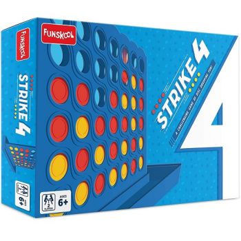 Funskool Strike 4 Board Game, Classic disc Dropping Strategic Game, 6 years +