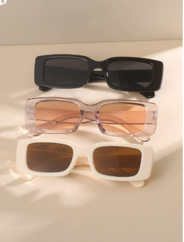 3pcs Stylish Plastic Frame Ice Cream Colored Party Decor Fashion Sunglasses For Beach Holiday perfect For Parties, Costumes & Gifts