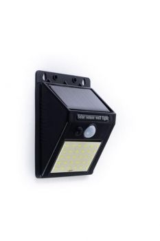 Glitz LED Pyramid Solar Wall Light With PIR Motion Sensor