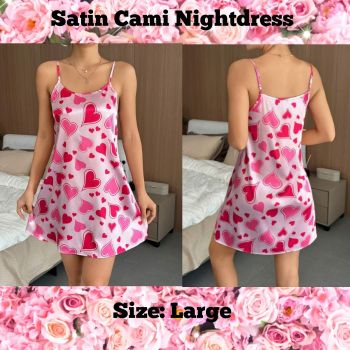 Satin pink Nightdress - size large