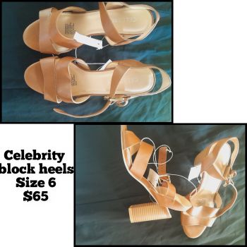 Celebrity block heels - size 6