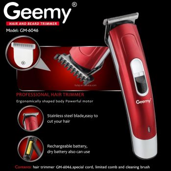 GEEMY GM6046 Hair and Beard Trimmer Rechargeable 