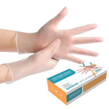 Disposal Vinyl examination Gloves (100 pcs-Clear)