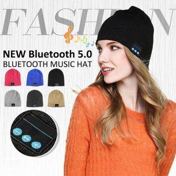 HC5664BBluetooth-5-0-Wireless-Call-Music-Warm-Knitted-Hat-Black
