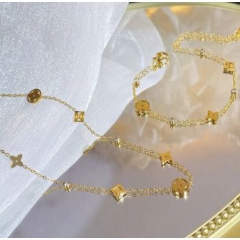 Clover Necklace Bracelet Set