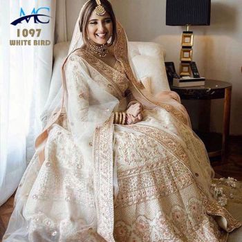 ASL039 MC1097 WHITE BIRD LEHENGA