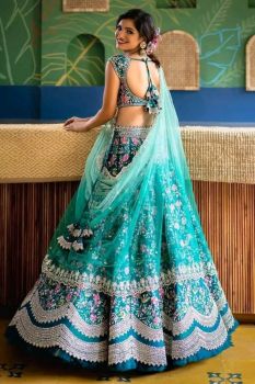 2023 SLB GREEN LEHENGA SUIT