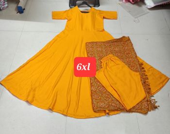 2023 SLB08 MUSTARD KAMEEZ SIZE 6XL