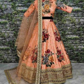 SLO25 FC Orange lehenga 