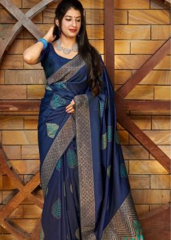 Saree silk blue SLB03