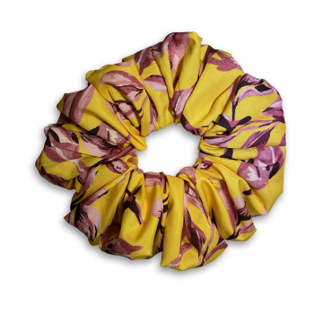 XL Scrunchie - Floral Yellow 