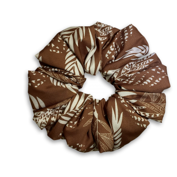 XL Scrunchie - Floral Brown