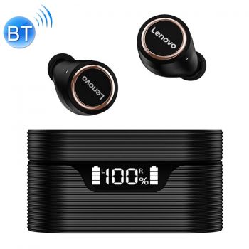 Original Lenovo LivePods LP12 TWS IPX5 Waterproof DSP Noise Reduction Bluetooth Earphone with Digital Display(Black)