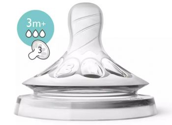 AVENT NATURAL  3 MONTH PLUS MEDIUM FLOW TEAT	SCF653/23