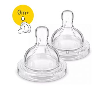 AVENT TWIN PACK NEWBORN 1 HOLE TEAT	SCF631/27