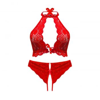 Lace Crotchless Valentine’s Lingerie #medium