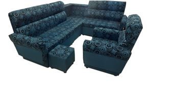 EMERALD 6PC CORNER SOFA SET IN HD FOAM ASSORTED 