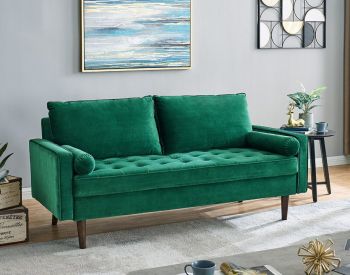 Medina 3+2 Fabric Sofa Green