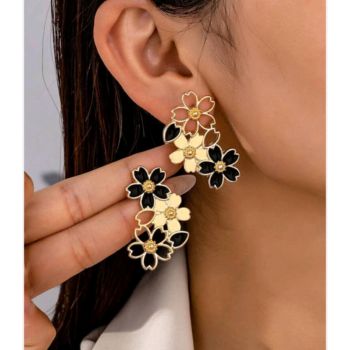 Metal Drip Glaze Stud Earring