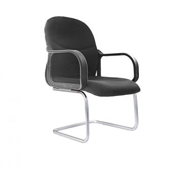 WIS VISITOR CHAIR CHROME BASE WITH ARMS