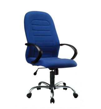 WIS HIGHBACK CHROME BASE FABRIC  CHAIR