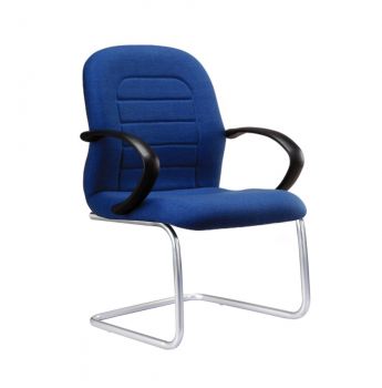 WIS VISITOR CHAIR CHROME BASE WITH ARMS