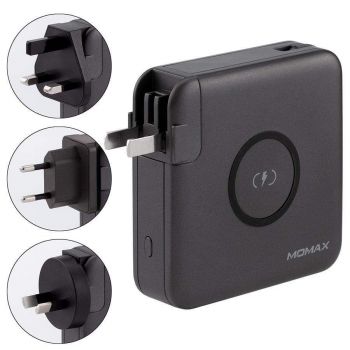 MOMAX Q POWER PLUG WIRELESS PORTABLE PD CHARGER [WITH PLUGS]