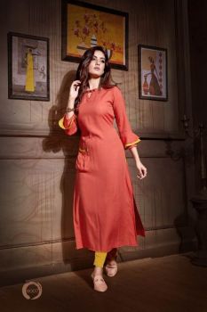 Vt 380 Kurti- Orange – M
