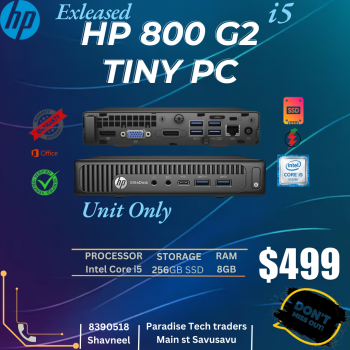 HP 800 G2 Tiny pc Unit Only |8gb RAM | 256gb SSD