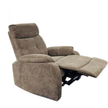 Otago Brown Fabric Single Recliner Chair