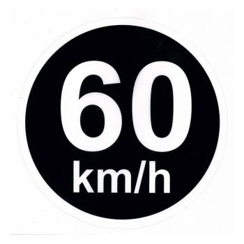60 km/h speed limit sticker Sign