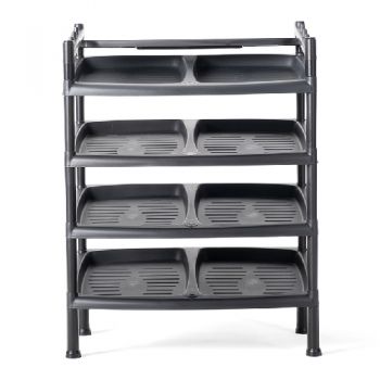 Phoenix Shoe Rack 4 Layers Black - 