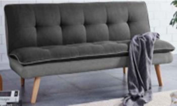Mia Fabric Sofa Bed Black