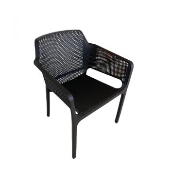 Polyprop Chair Black 59.5 x 58 x 80cm