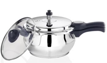 PREMIER 5LITRES SS HANDI PRESSURE COOKER WITH GLASS LID