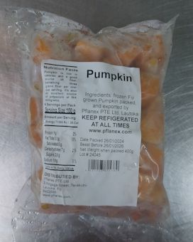 Pumpkin pieces, frozen