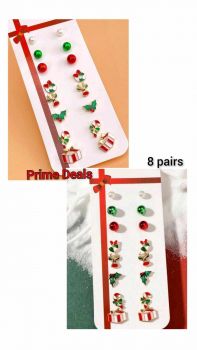 8 pairs/ Christmas themed earings