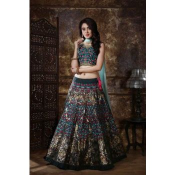 116-Lehenga- Green -UPTo 42 Bust & Waist 