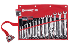 SCMT0017 22210 14Pc Ring & Open End Spanner Set Metric