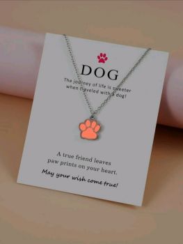 Paw charm necklace 