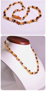 Baltic Amber ADULT multi colored necklace (Polished) 