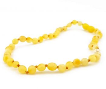 Item Specifications; Baltic Amber Butter colored baby teething necklace 13inches / 33cm, from Lithuania